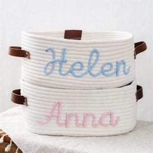 Babyparty-Korb, personalisiertes Babyparty-Korb-Geschenk, benutzerdefinierte Neugeborenen-Baby-Namenskorb, personalisierter Spielzeugkorb-Aufbewahrungs-Kinderzimmer-Dekor