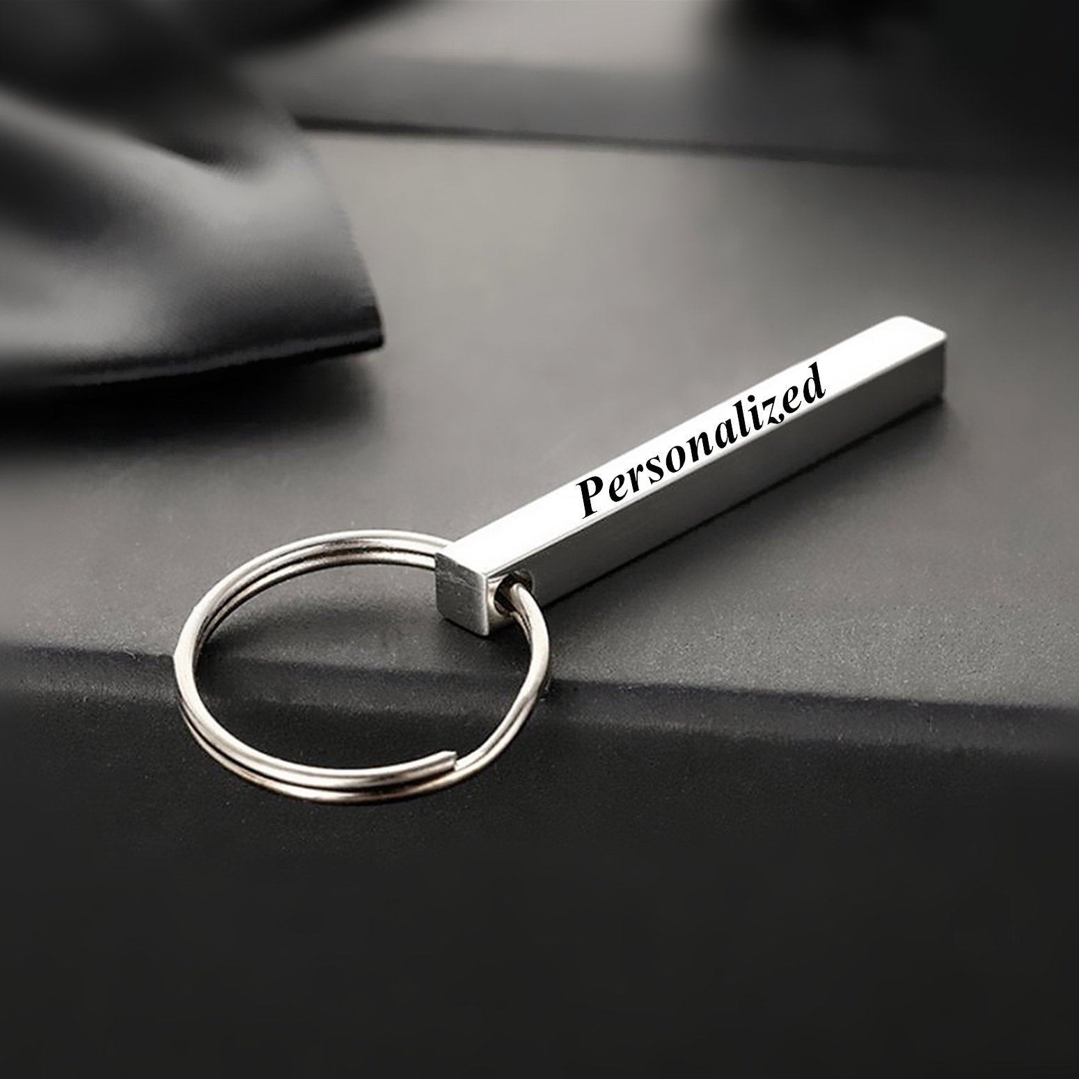 Personalized Bar Keychain 3D Bar Key Ring Custom Keychain Etsy