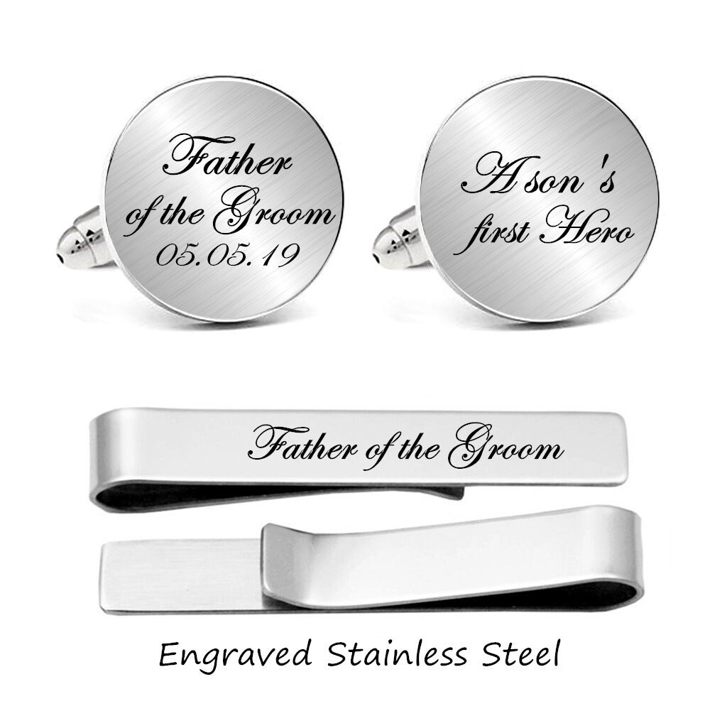 Engraved cuff links personalized cufflinks engrave phrase logo Etsy