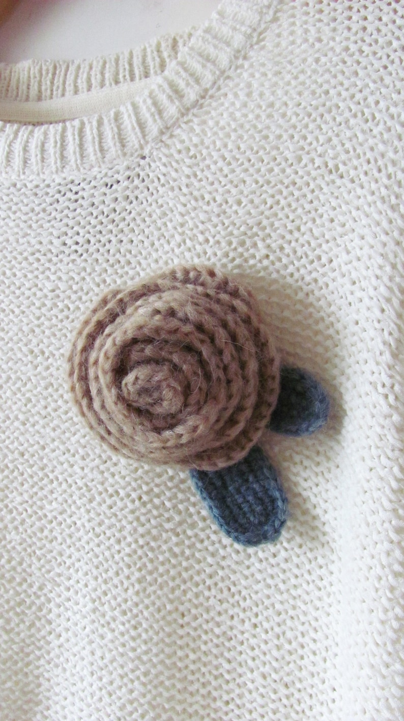 Ready To Ship handmade yarn brooch Crochet Flower Brooch large rose brooch