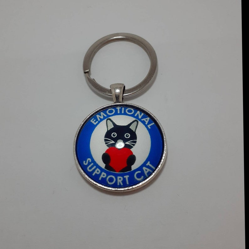 Emotional support dogcat keychain #0945