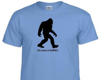 SASQUATCH BIG FOOT My Name Darryl Ogre Yeti Funny Hunting  Novelty Trendy Gift T-Shirt