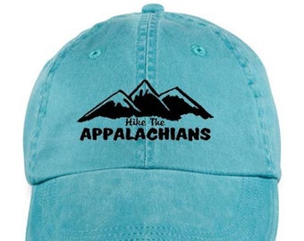 HIKE THE APPALACHIANS Trail Hiking Hiker Baseball Style Cap Hat Vinyl Print