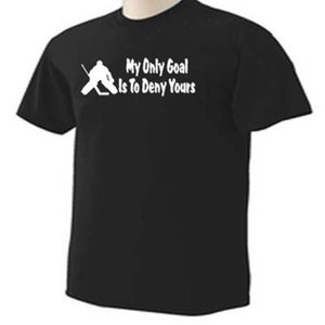 KIDS My ONLY GOAL Is To Deny Yours Ice Hockey Goalie Ice Sport Gift T-Shirt image 2