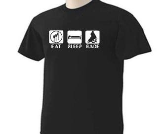 EAT SLEEP RIDE Dirt Bike Motocross Camiseta deportiva