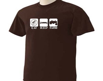 T-shirt EAT SLEEP FARM Farming Farmer Occupation Tee