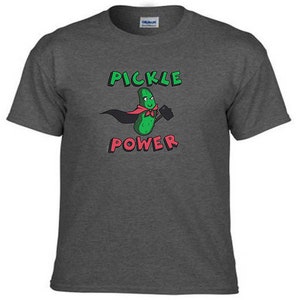 PICKLE POWER Super Hero Pickle Funny Humor Gift T-Shirt