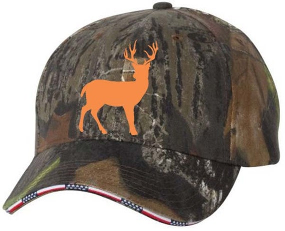 Deer Hunters Camo VINYL PRINT American Flag Sandwich Bill Camoflauge Cap Hat Deer Hunters Camo VINYL PRINT American Flag Sandwich Bill Camoflauge Cap Hat