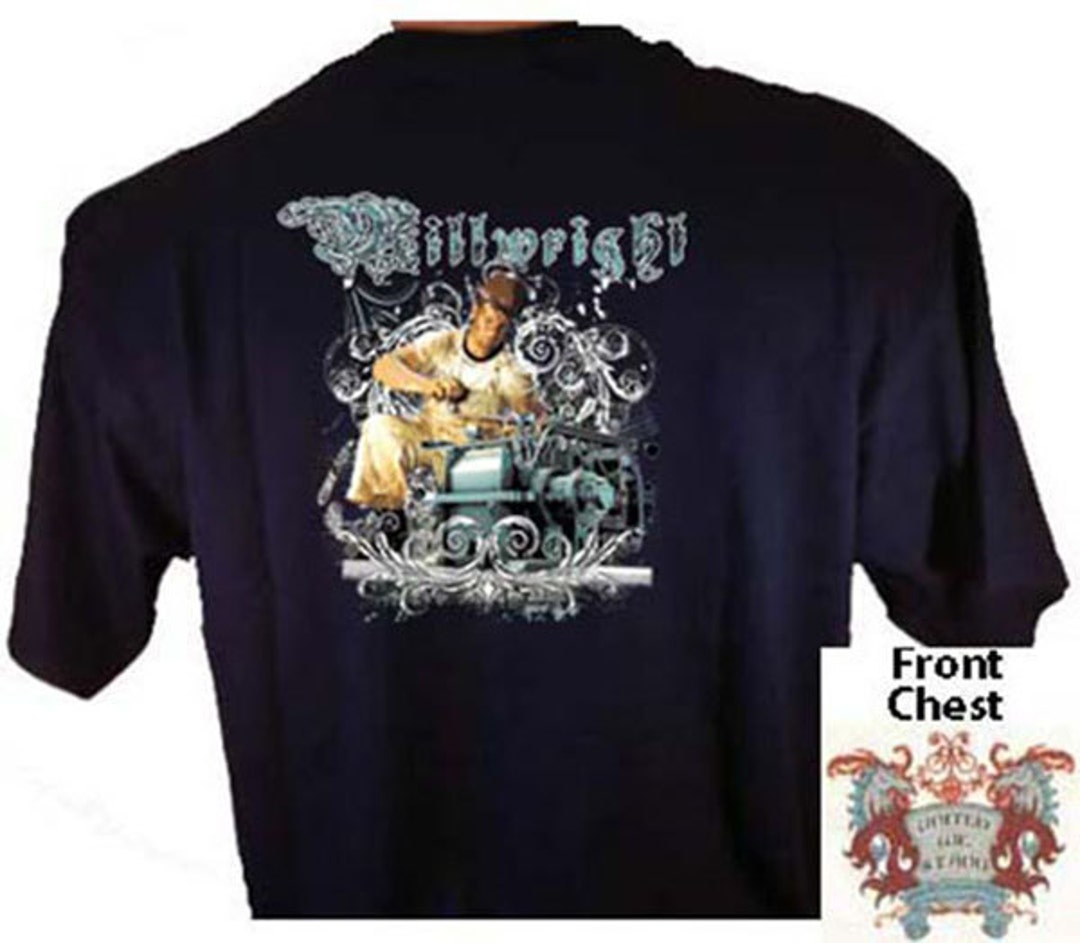 MILLWRIGHT TATTOO LOOK American Worker Tradesman Craftsman Occupation T