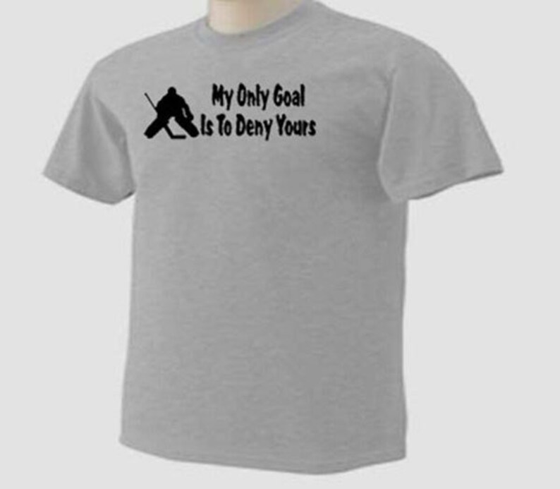 KIDS My ONLY GOAL Is To Deny Yours Ice Hockey Goalie Ice Sport Gift T-Shirt image 1