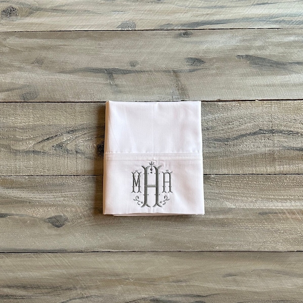 Monogram Pillowcase, Set of Monogrammed Pillowcases, pillowcase, monogram, dorm, graduation gift, personalized pillowcase, mrmrs, wedding