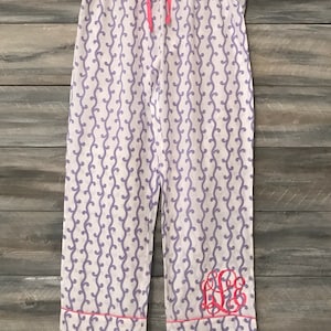 Bridesmaid Pajamas, Monogram pajama, Bridesmaid PJs, Bridesmaid Pajama Set, monogram pj, monogram loungewear, pajama pants, big little