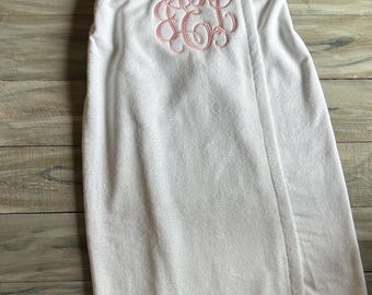 Monogram Towel Wrap, Bath Wrap, Monogram Towel, Towel Wrap, Spa Wrap, Graduation, Shower Wrap, Bridesmaid, Towel, Monogram Shower Wrap