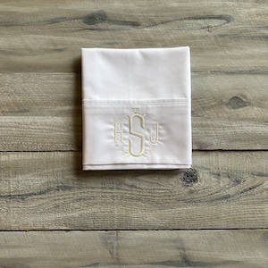 Monogram Pillowcase, Set of Monogrammed Pillowcases, pillowcase, monogram, dorm, graduation gift, personalized pillowcase, mrmrs, wedding