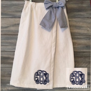 Monogram towel wrap, Monogram Towel, Bath Wrap, Monogram Spa Wrap, Bachelorette Spa, Towel, Wrap, Seersucker, Spa Wrap, Bridesmaid