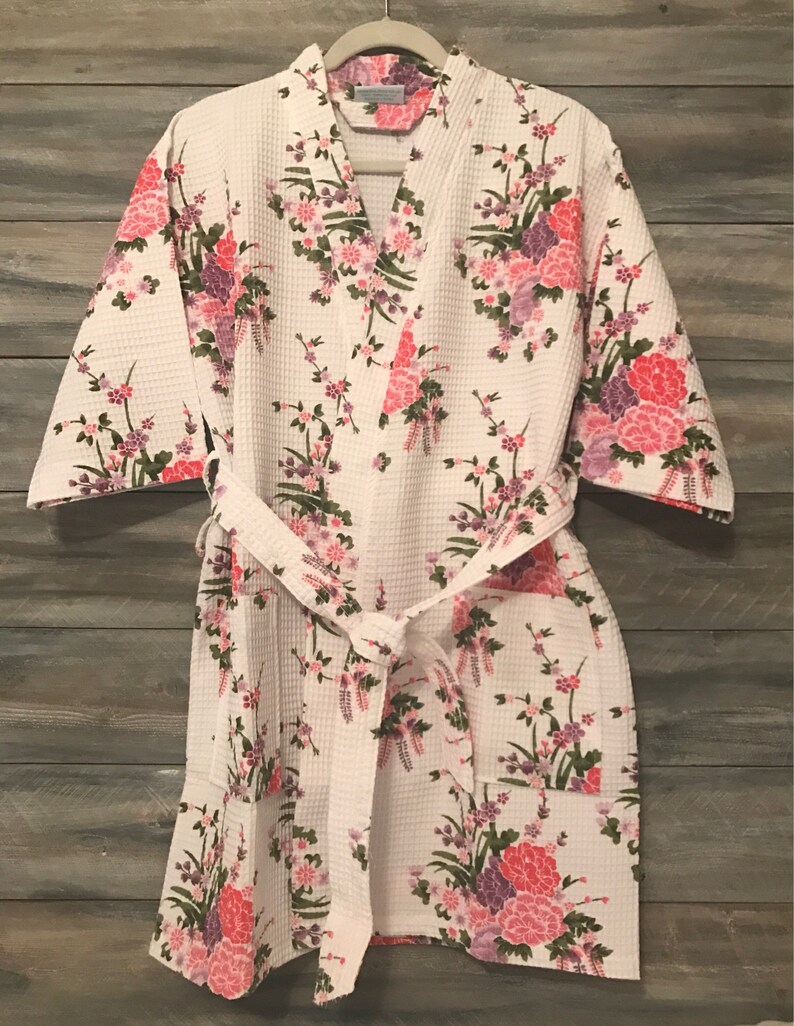 Monogram Robe Bridesmaid Robe Bridal Party Robe Floral Etsy