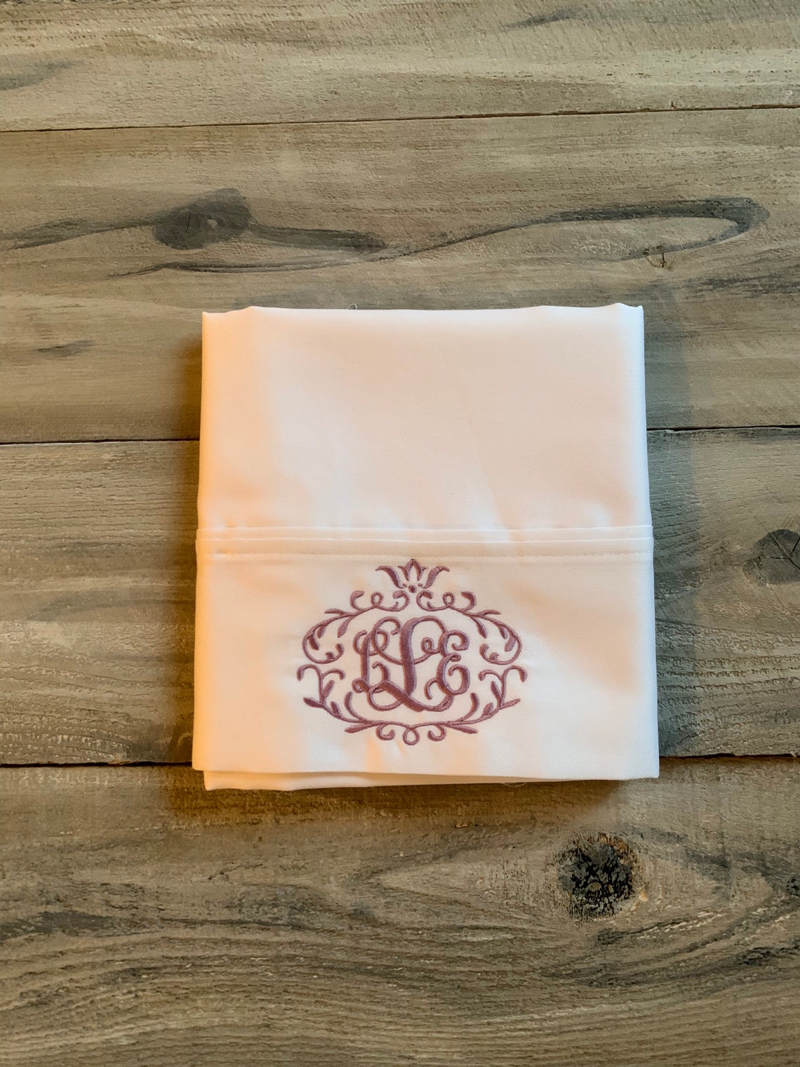 Monogram Pillowcase Set of Monogrammed Pillowcases Etsy