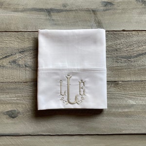 Monogram Pillowcase, Set of Monogrammed Pillowcases, pillowcase, monogram, dorm, graduation gift, personalized pillowcase, mrmrs, wedding