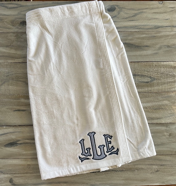 Monogram Towel Wrap Monogram Towel Bath Wrap Monogram Spa Wrap Bachelorette Spa Towel Wrap Seersucker Spa Wrap Spa Party Etsy