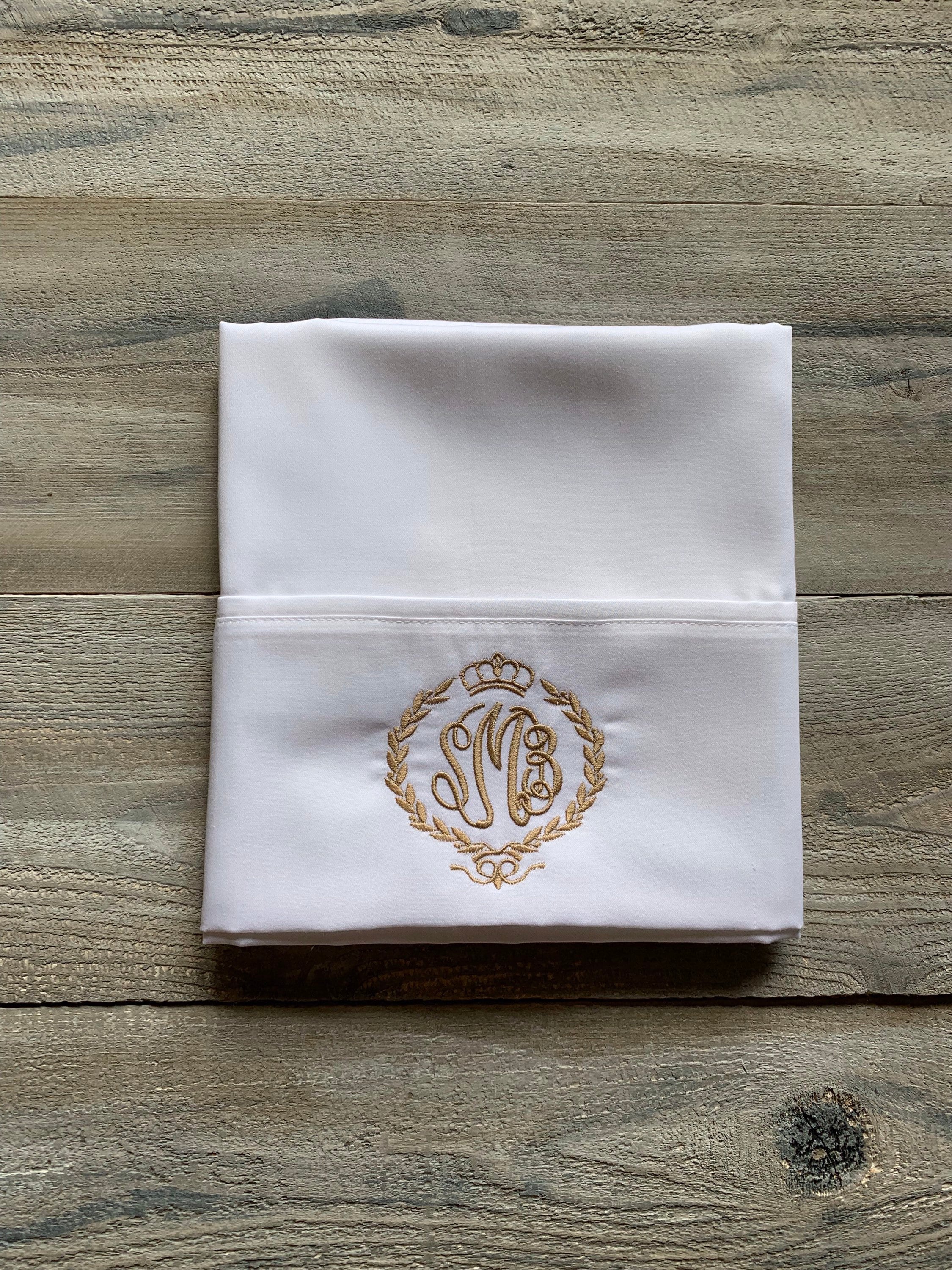 Monogram Pillowcase Set of Monogrammed Pillowcases Etsy UK