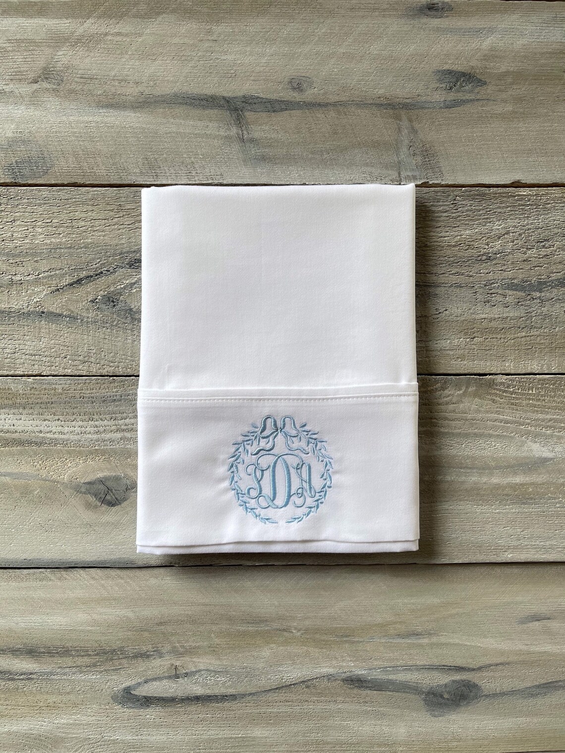 Monogram Pillowcase Set of Monogrammed Pillowcases Etsy