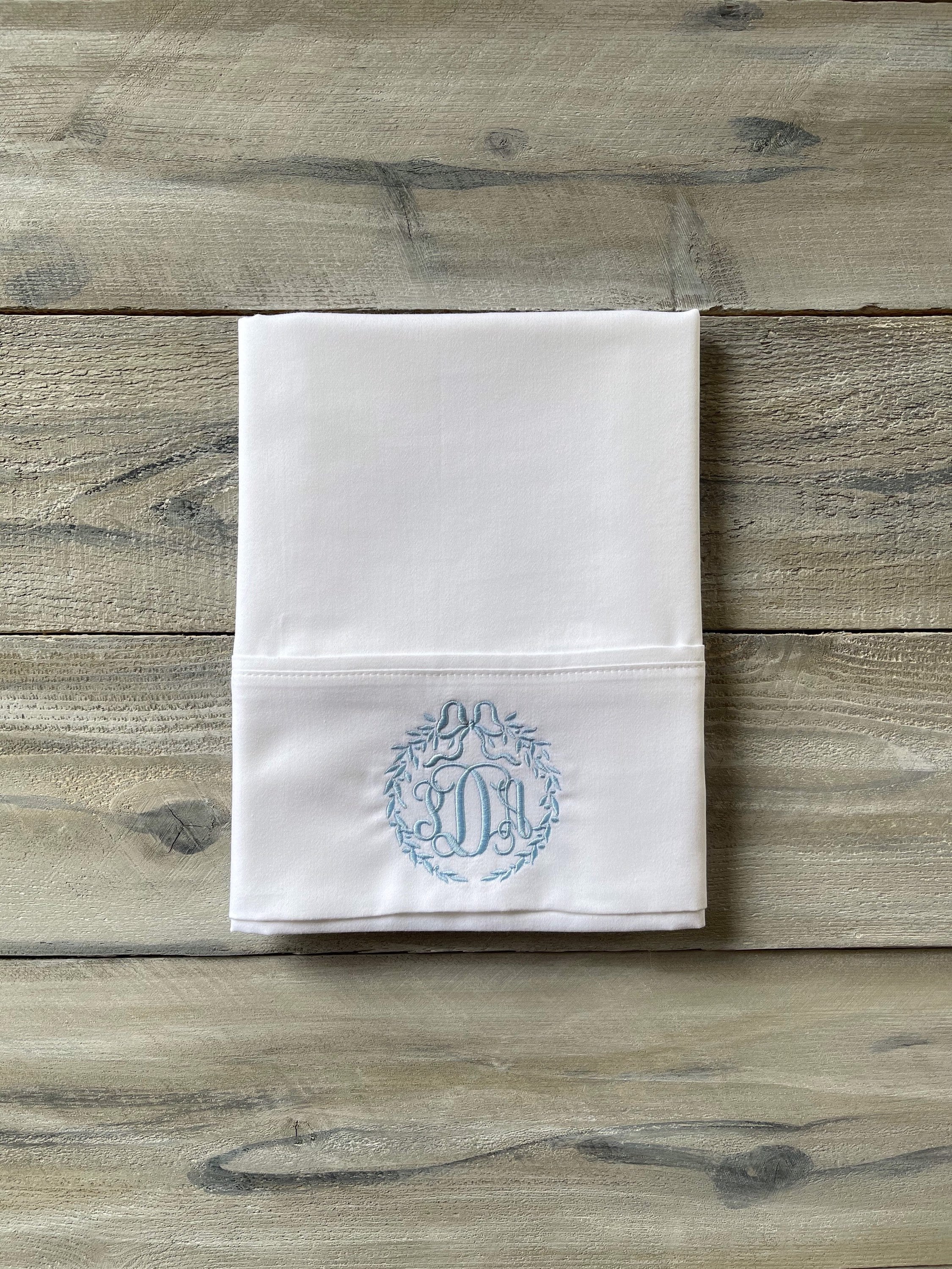 Monogram Pillowcase Set of Monogrammed Pillowcases Etsy