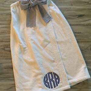 Monogram towel wrap, Monogram Towel, Bath Wrap, Monogram Spa Wrap, Bachelorette Spa, Towel, Wrap, Seersucker, Spa Wrap, Bridesmaid