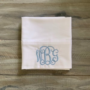 Monogram Pillowcase, Set of Monogrammed Pillowcases, pillowcase, monogram, dorm, graduation gift, personalized pillowcase, mrmrs image 8