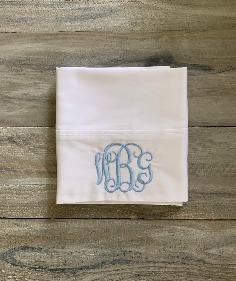 Monogram Pillowcase, Set of Monogrammed Pillowcases, pillowcase, monogram, dorm, graduation gift, personalized pillowcase, mrmrs image 8