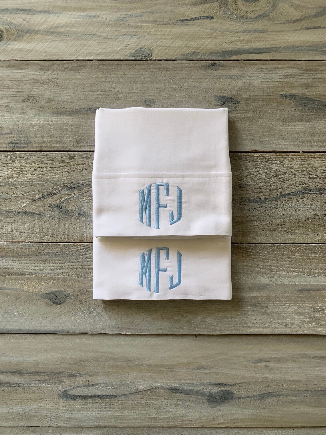 Monogram Pillowcase Set of Monogrammed Pillowcases Etsy