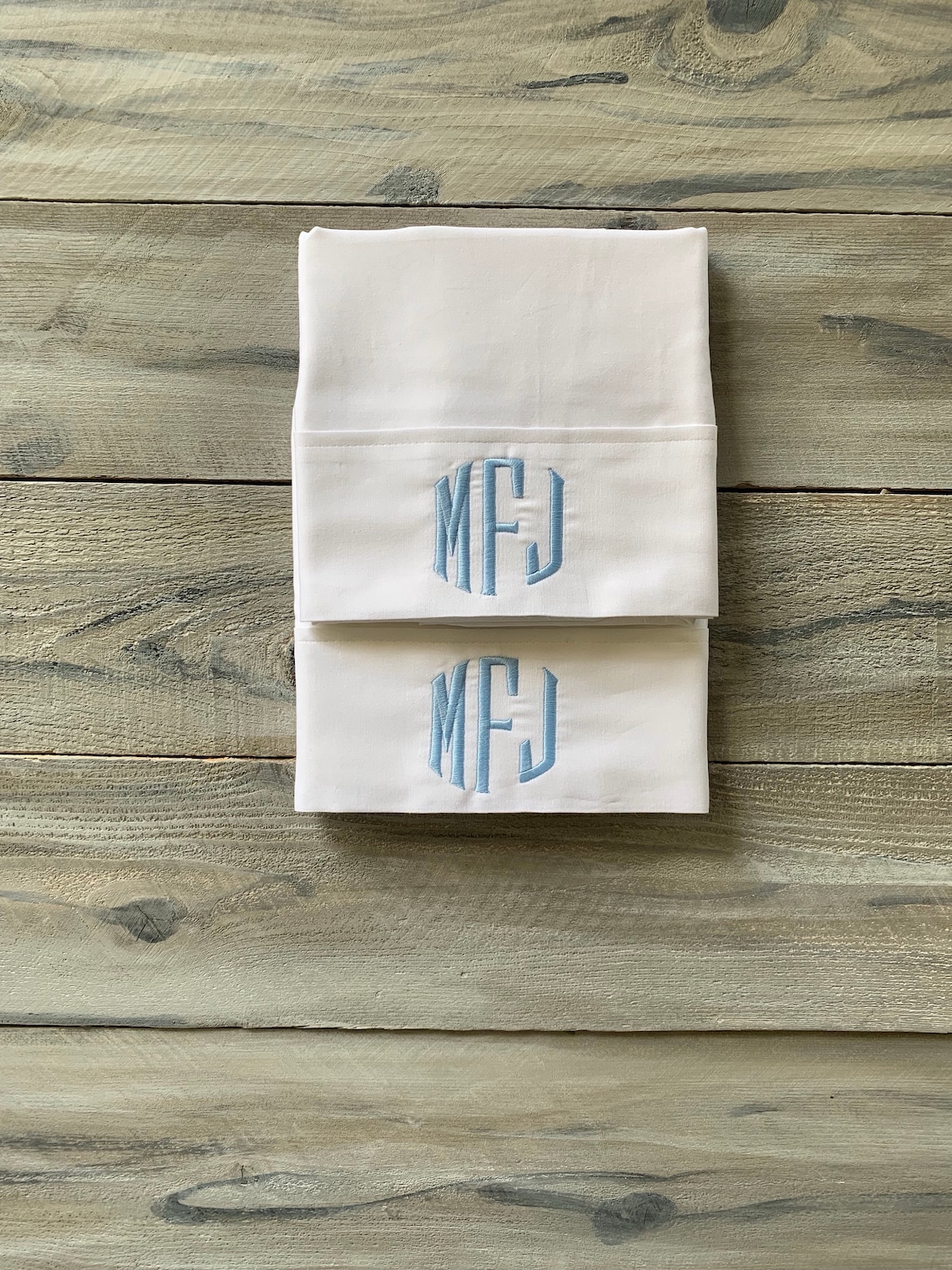 Monogram Pillowcase Set of Monogrammed Pillowcases Etsy