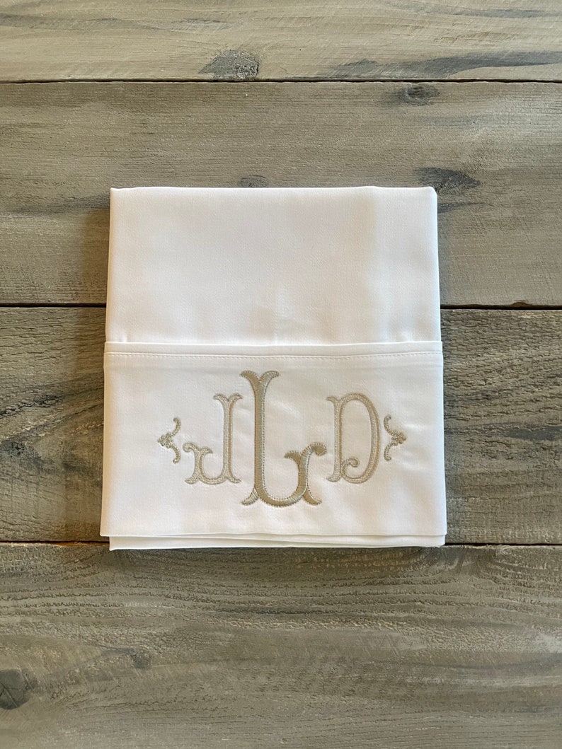 Monogram Pillowcase, Set of Monogrammed Pillowcases, pillowcase, monogram, dorm, graduation gift, personalized pillowcase, mrmrs, wedding image 7