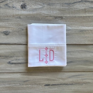 Monogram Pillow case, Set of Monogrammed Pillowcases, pillowcase, monogram, dorm, graduation gift, personalized pillowcase, mrmrs, wedding