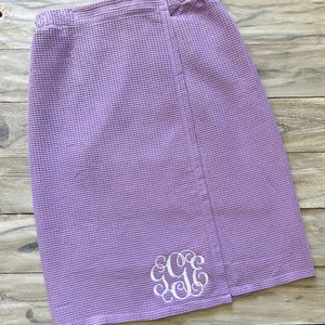 Monogram Towel Wrap, Monogram Bath Wrap, Monogram Shower Wrap, Waffle Robe, Monogram Waffle Robe, Monogram Spa Wrap, Bridesmaid, Bride
