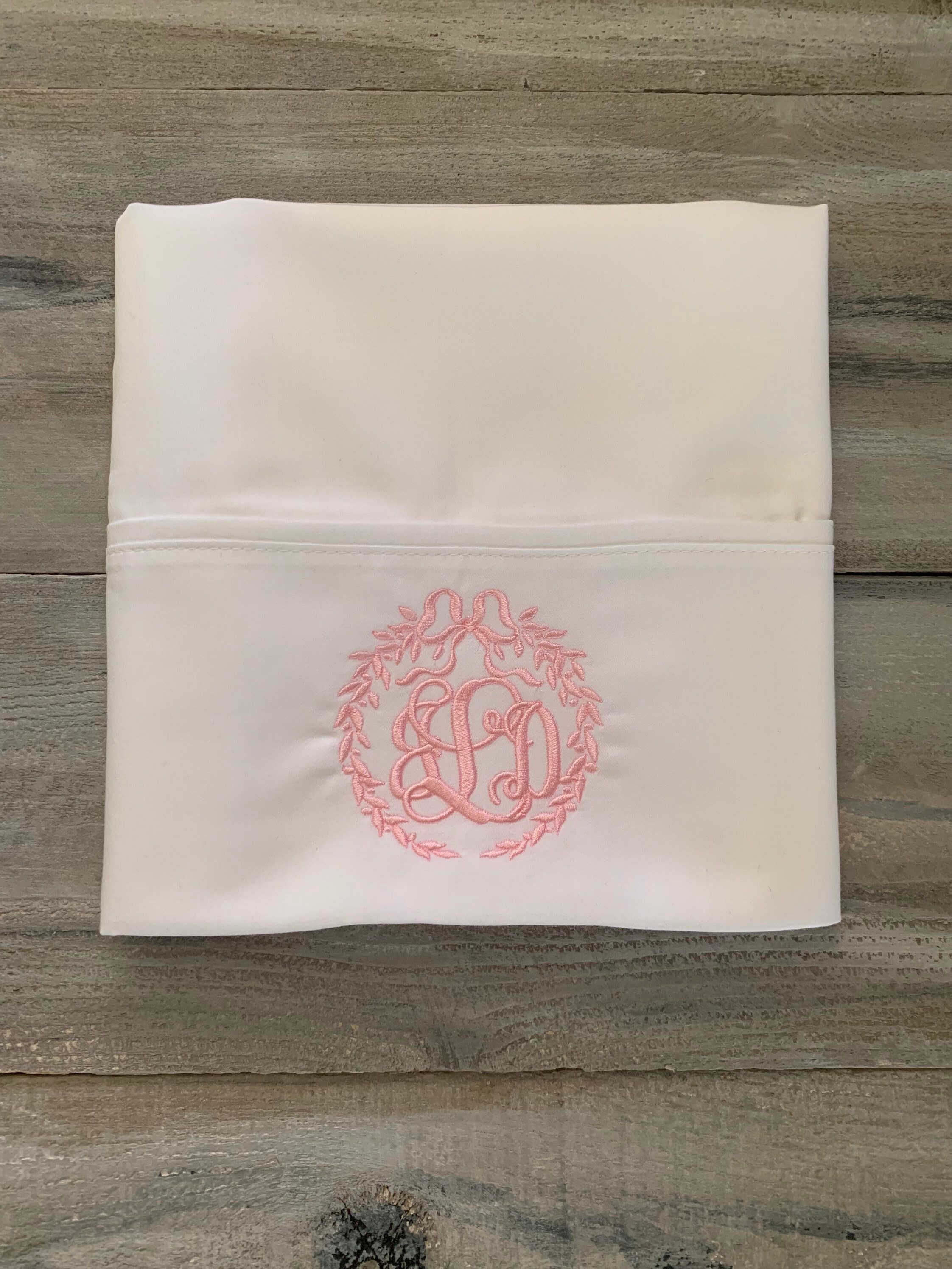Monogram Pillowcase Set of Monogrammed Pillowcases Etsy