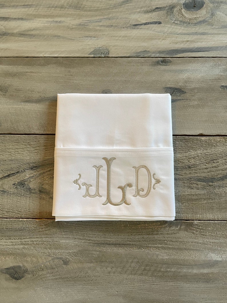 Monogram Pillowcase, Set of Monogrammed Pillowcases, pillowcase, monogram, dorm, graduation gift, personalized pillowcase, mrmrs, wedding image 9