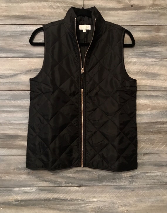 Monogram Vest Monogram vest black Monogram vest quilted | Etsy