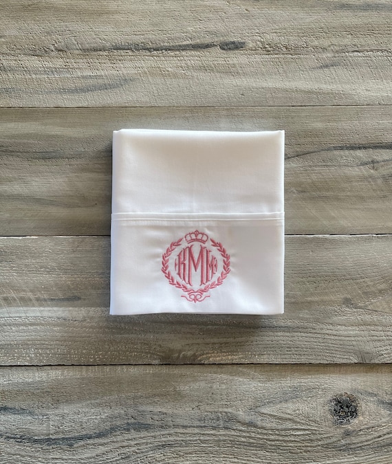 Personalized monogrammed top pillowcase set