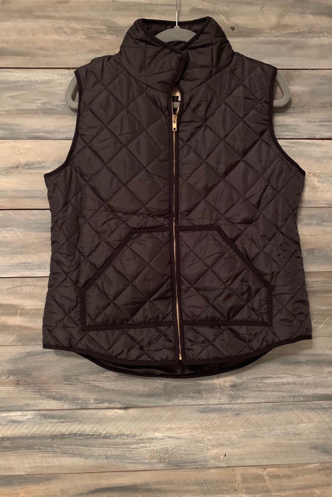 Monogram Vest Monogram Vest Black Monogram Vest Quilted | Etsy
