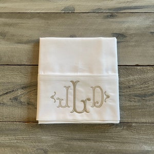 Monogram Pillowcase, Set of Monogrammed Pillowcases, pillowcase, monogram, dorm, graduation gift, personalized pillowcase, mrmrs, wedding