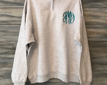 Monogram Sweatshirt, monogram pullover, monogram quarter zip, monogram shirt, monogram, monogram sweatshirt quarter zip