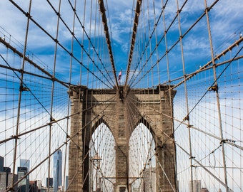 Brooklyn Bridge, New York, NY, Printable Wall Art, Digital Download.