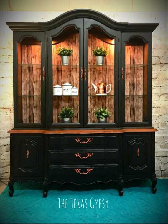 French provincial 2024 curio cabinet