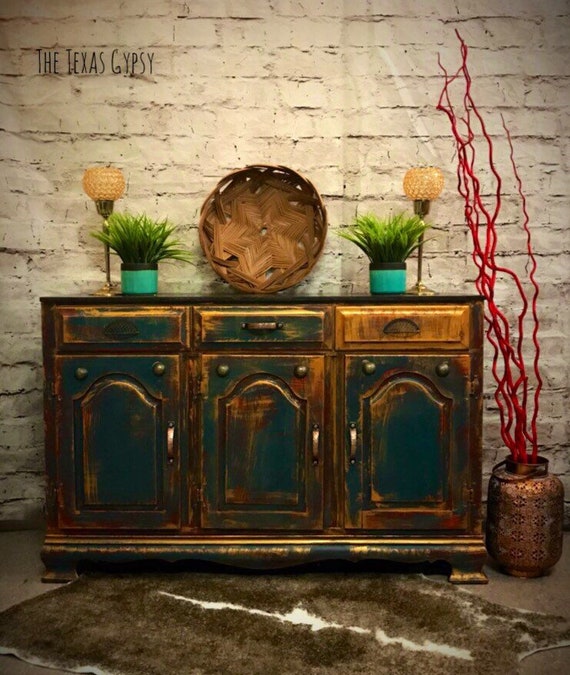 Texas Gypsy Style Boho Style Buffet Entryway Furniture Etsy
