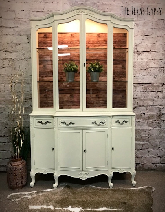 Texas Gypsy Style Farmhouse Hutch French Provincial China Etsy