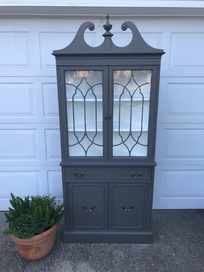 Farmhouse Style Corner Cabinet Duncan Phyfe China Cabinet Etsy