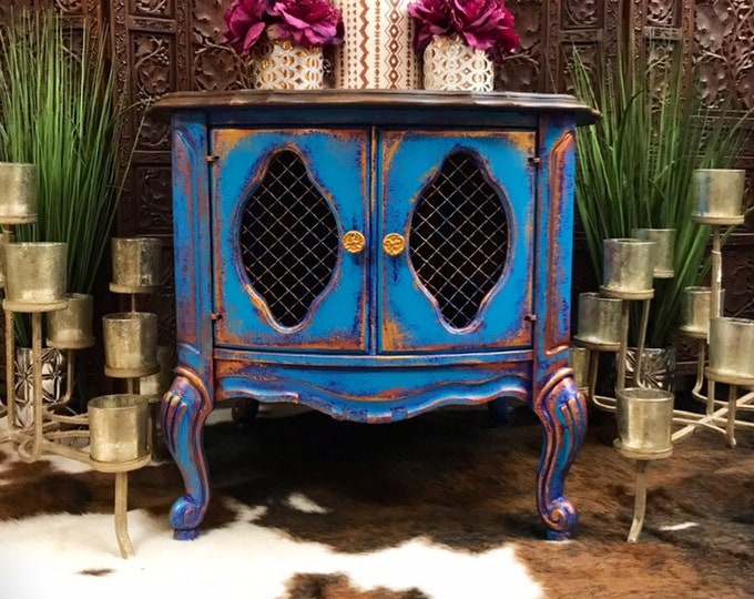 Soldboho Style French Provincial Side Table Boho End Table Etsy