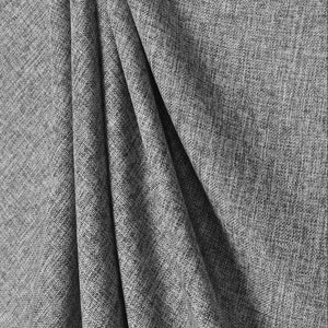 May include: Three fabric swatches in different colors: white, gray, and black. The fabric has a subtle texture.