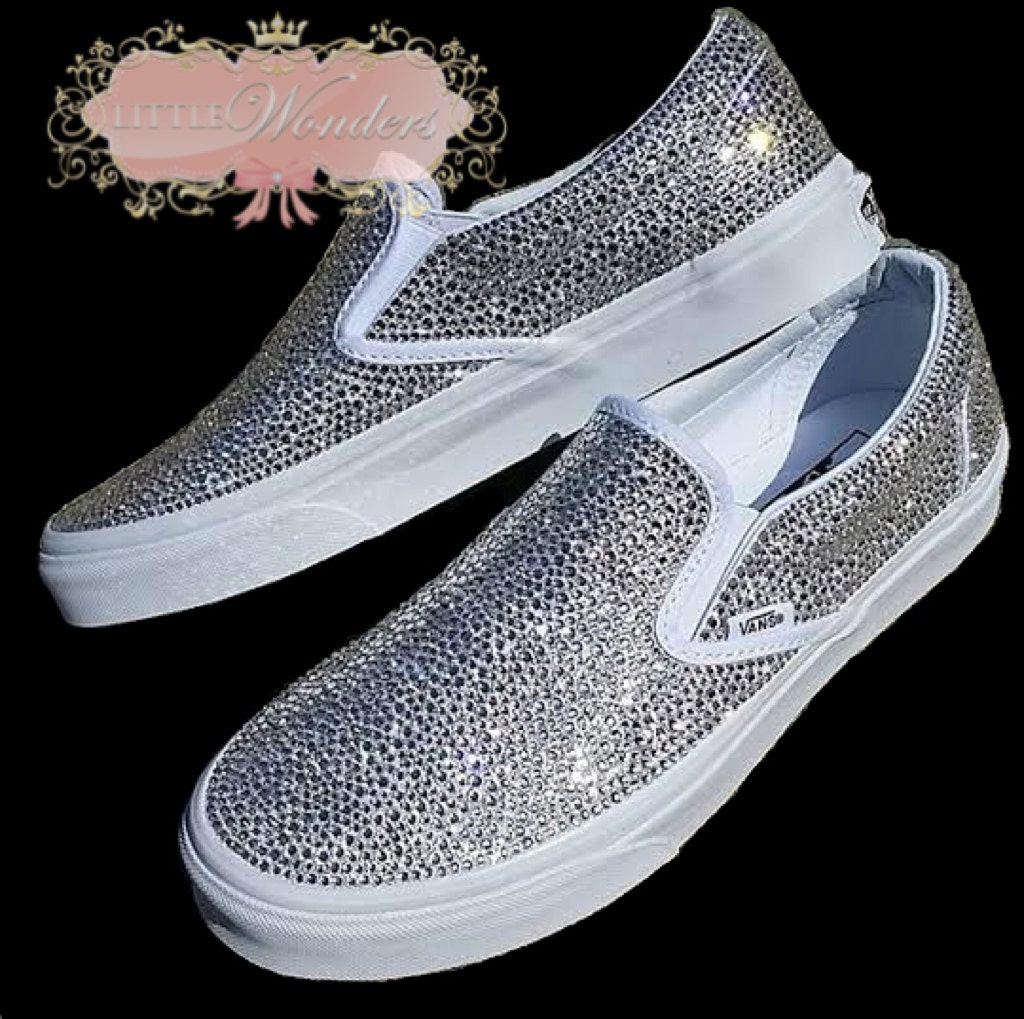 bedazzled high top vans