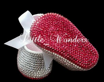 Swarovski Rinestone Baby Girl  Red Bottom Shoes